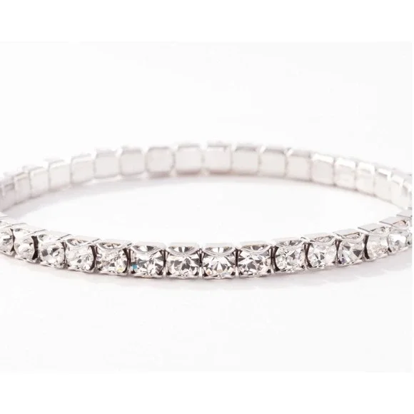 Touchstone Crystal by Swarovski April Birthstone Stretch Bracelet - Picture 1 of 4
